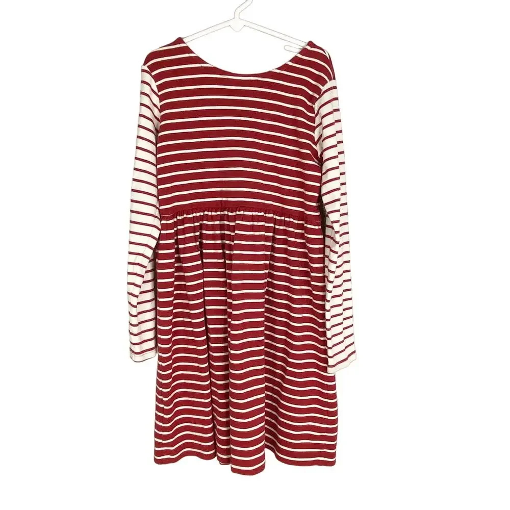Hanna Andersson Dress 130 cm (8) Red White Stripes